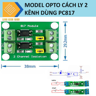 Module opto 2 kênh cách ly quang dùng pc817