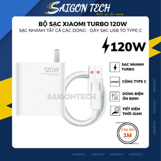 Bộ Củ Cáp Sạc Nhanh Xiaomi Turbo 120W Dùng Cho Xiaomi 12 Pro, Redmi K50 Pro, Black Shark 5