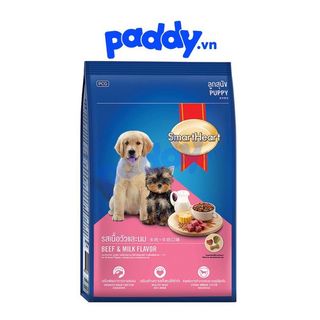 Hạt SmartHeart Puppy Cho Chó Con - Bò & Sữa