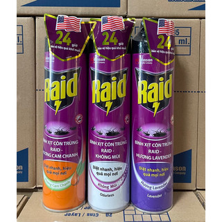 Bình xịt côn trùng raid 520ml mẫu mới
