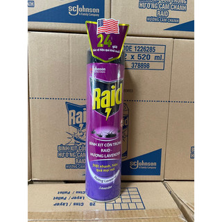 Bình Xịt Côn Trùng Raid 520ml Mẫu Mới