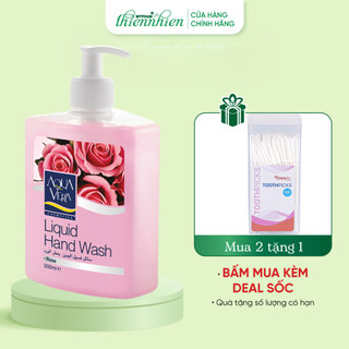 [Mua 2 tặng 1 hộp tăm nhựa] Nước rửa tay kháng khuẩn AQUAVERA - HOA HỒNG