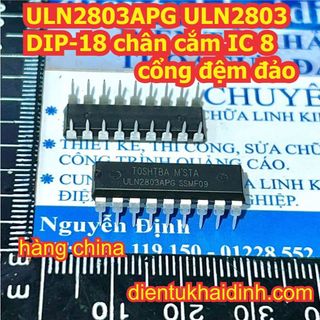 5 con ULN2803APG ULN2803 DIP-18 chân cắm IC 8 cổng đệm đảo kde1368