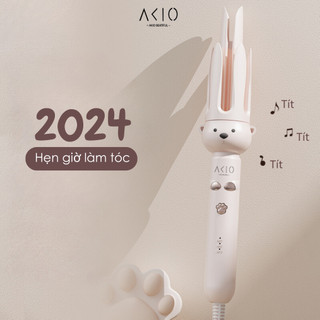 Máy uốn tóc xoăn tự động AKIO chất liệu gốm sứ đường kính uốn 28mm và 32mm