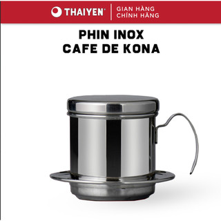 Phin pha cà phê kafe de kona chất liệu inox304 màu bạc