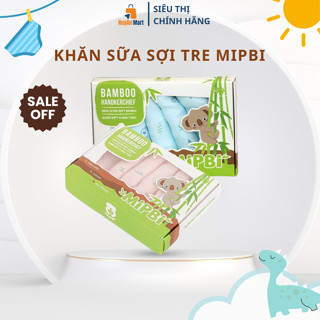 Khăn Sữa Cho Bé, Khăn Sữa Sợi Tre Mipbi 3 Lớp Cao Cấp Siêu Mềm An Toàn Cho Bé Sơ Sinh - Huy An Mart