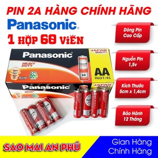 Pin aa panasonic r6dt/4s , pin panasonic 2a đỏ dùng cho micro, đồng hồ treo tường...