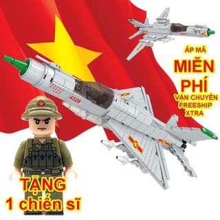 Bộ xếp hình máy bay mig 21 & su 22 không quân nhân dân việt nam