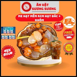 ✅HÀNG LOẠI 1 (Tặng kèm đậu phụng )Hộp 550g Me hạt mềm rim hạt đác và khóm nhà làm - Đặc Sản Miền Tây