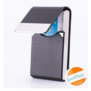 Ví hộp nam nữ dáng gập đứng T055 đựng thẻ, card name, card visit da bọc inox không gỉ