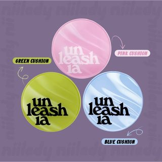 Phấn nước Unleashia Satin Wear Healthy Green Cushion, Phấn nước Unleashia Babe Skin Baby Blue Cushion