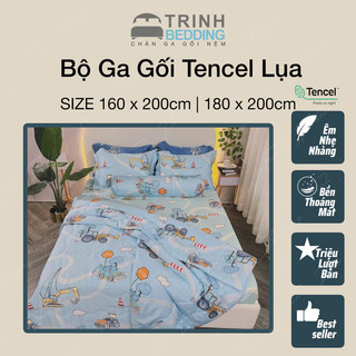 Bộ Ga Gối Lụa Cao cấp Tencel micro mềm Trinhbedding