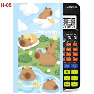Hình Dán - decal dán máy tính CASIO fx570 , fx580...Cabybara (nhiều mẫu)