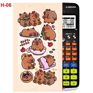 Hình Dán - decal dán máy tính CASIO fx570 , fx580...Cabybara (nhiều mẫu)