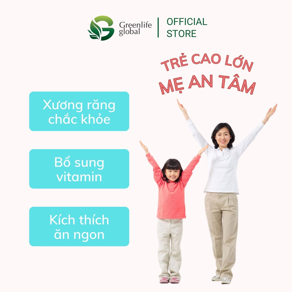 Combo 3 hộp canxi cho bé GrnLife Adopedia siro vị sữa - Giúp xương chắc khoẻ, tăng chiều cao