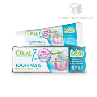 [Hàng UK, có bill] Kem đánh răng giữ ẩm miệng Oral7 Moisturising Toothpaste 75ml, xoa dịu cảm giác khô rát, khó chịu