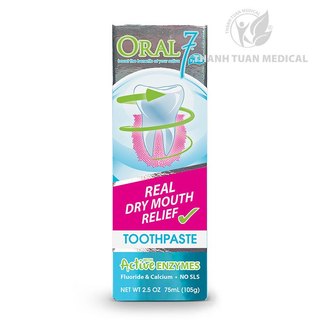 [Hàng UK, có bill] Kem đánh răng giữ ẩm miệng Oral7 Moisturising Toothpaste 75ml, xoa dịu cảm giác khô rát, khó chịu