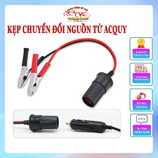 Cáp chuyển đổi nguồn điện kẹp từ bình ắc quy 12v và 24v ra đầu tẩu