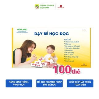 Flashcard Glenn Doman - Bộ 100 Thẻ Học Đọc Thông Minh Phát Triển Ngôn Ngữ Cho Trẻ Từ 0-6 Tuổi