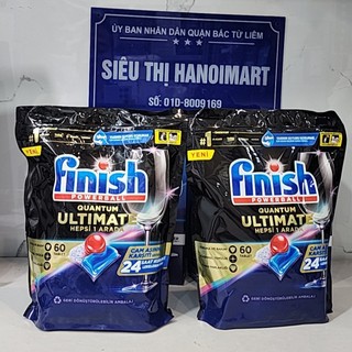 Combo 3 gói Viên rửa bát Finish Quantum 60 viên chanh táo