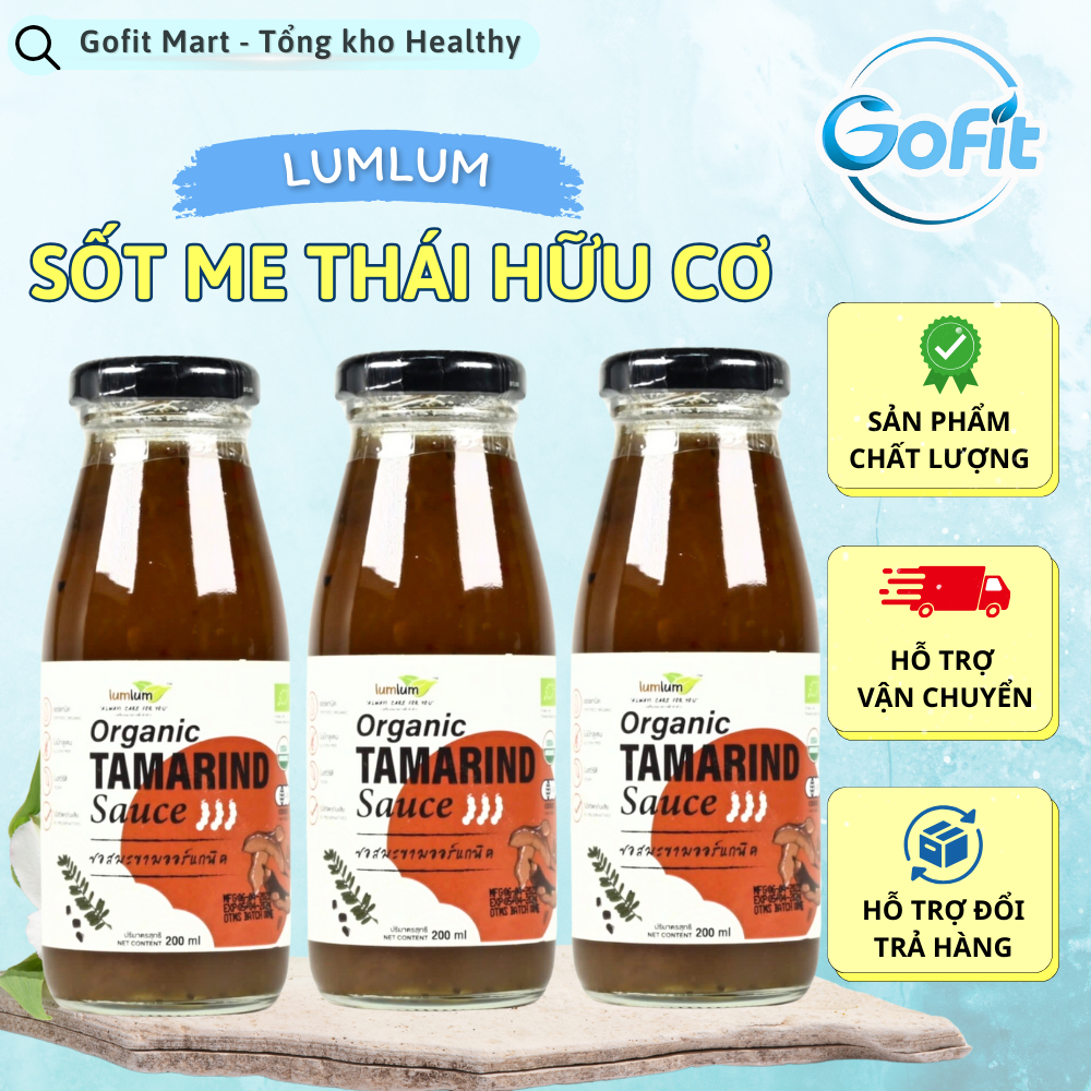 Sốt Me Thái Hữu Cơ Lumlum 200ml, Gofit Mart