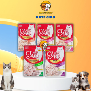 Pate Ciao Cho Mèo Mọi Lứa  Đủ Vị 60g Pate Nhuyễn Bổ Dưỡng Thức Ăn Cho Mèo Thơm Ngon Pate Gói Cho Mèo Thú Cưng