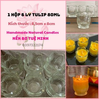 1 hộp 6 ly tulip làm nến 85ml