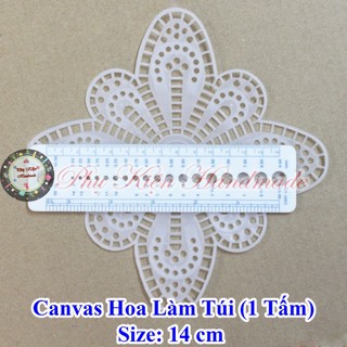 Canvas hoa làm túi (1 tấm)