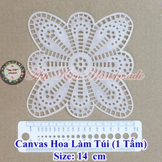 Canvas hoa làm túi (1 tấm)