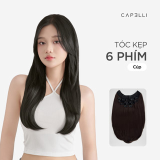 Tóc Kẹp 6 Phím CAPELLI Dáng Cúp 40-50cm