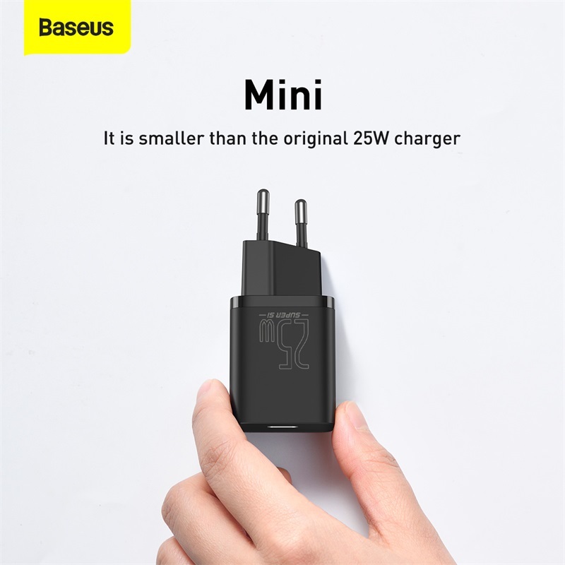 Bộ Sạc Nhanh Baseus Super Si 25W 1 Cổng Type-C Kèm Cáp Type-C to C 1M – Hỗ Trợ PD Samsung Xiaomi | BigBuy360 - bigbuy360.vn