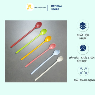 Muỗng nhựa cà phê, muỗng sinh tố, combo 10 cái muỗng nhựa mta-mart mẫu mã đẹp, bền