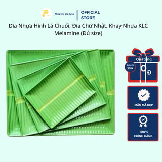 Dĩa Nhựa Hình Lá Chuối, Đĩa Chữ Nhật, Khay Nhựa KLC Melamine (Đủ size) Mta-Mart Cao Cấp, Bền Đẹp, Tiện Lợi