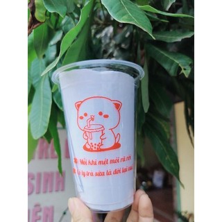 500c ly nhựa in sẵn ,nhận thiết kế logo và in theo yêu cầu