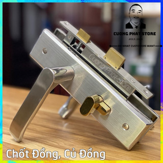 Khoá tay gạt inox 304 chuẩn đẹp đến từng centimet cửa gỗ dài 20cm - 2 nấc vặn