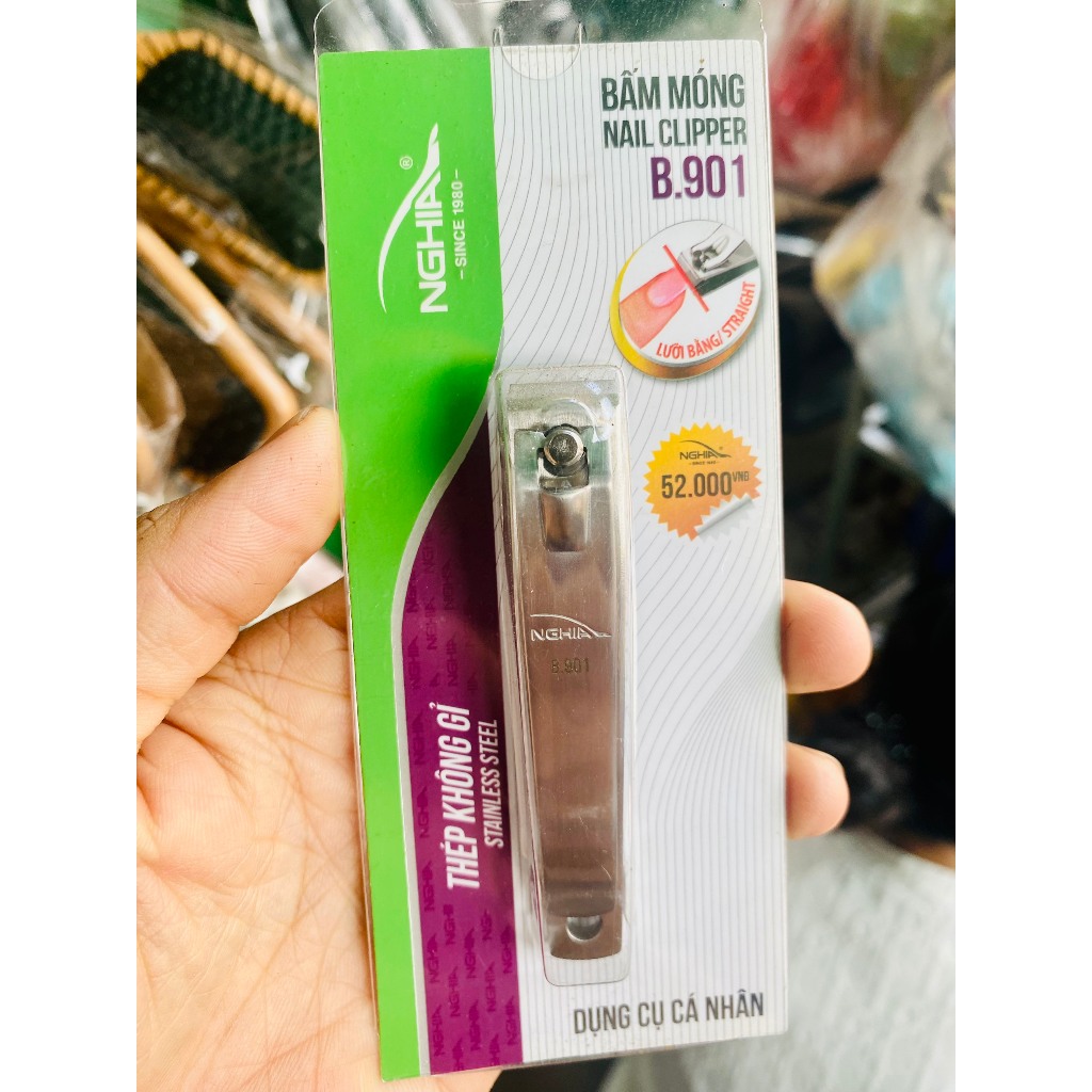 Kiềm bấm móng tay nghĩa B901 , lucky đầu ngang chất thép nguyên chất không gỉ