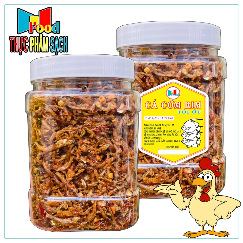 Cá cơm Rim Tỏi ớt ngon - cá rim sẵn - Hũ 150g/500gram