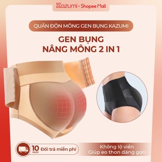 Quần độn mông cạp cao kazumi, đai gen nâng mông 2in1 chất liệu su đúc đệm liền a14