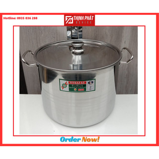 Nồi luộc gà hầm inox đường kính miệng 30cm