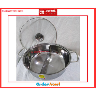 Nồi lẩu 2 ngăn inox Tiến Thành size 26cm
