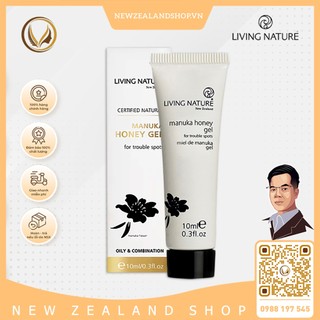 Gel hỗ trợ giảm mụn, ngừa thâm sẹo Living Nature Manuka Honey Gel 10ml