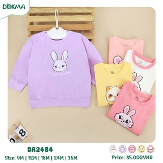  Áo dài tay cài vai bé gái Dokma 9-36M DA1139 DA1717 DA2484 