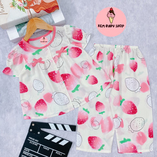 Bộ tole/lanh tay ngắn quần dài bé gái, bộ tole dài bé gái kem baby shop