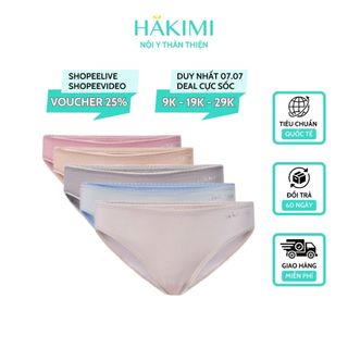 Combo 5 quần lót nữ hakimi chất liệu cotton co giãn thấm hút ql245007