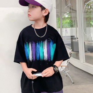 Áo Thun Bé Trai, Bé Gái Cổ Tròn Ngắn Tay Thời Trang, In Hình Năng Động B522 | JJ Kids Fashion