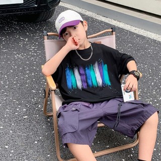 Áo Thun Bé Trai, Bé Gái Cổ Tròn Ngắn Tay Thời Trang, In Hình Năng Động B522 | JJ Kids Fashion