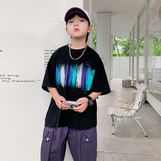 Áo Thun Bé Trai, Bé Gái Cổ Tròn Ngắn Tay Thời Trang, In Hình Năng Động B522 | JJ Kids Fashion
