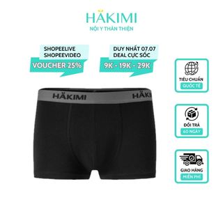 Quần lót nam trunk hakimi cotton usa co giãn 4 chiều, thấm hút tốt sn245010