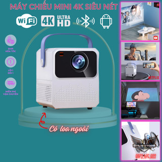 Máy chiếu mini 4k s8 plus, máy chiếu mini full hd, kết nối wifi, điện thoại, độ phân dải cao, sắc nét
