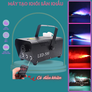 Máy tạo khói 500w sân khấu karaoke vũ trường, máy phun khói sân khấu có đèn led điều khiển không dây